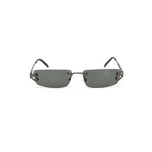 Vintage Dark grey/silver square frame sunglasses with grey lenses